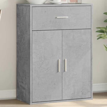 vidaXL Dressoir 60x30x84 cm bewerkt hout betongrijs, Verzenden