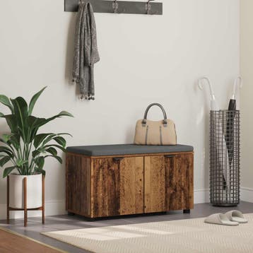 vidaXL Hallenbank Oudhout 80 x 38 x 46 cm Geengineerd Hout, Verzenden