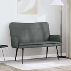 vidaXL 2-Zits Sofa Donkergrijs 115 x 61 x 87 cm Stof, Verzenden