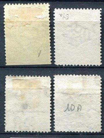 Îles Malouines 1885 - Reine Victoria, 4× filigrane (couronne, Gestempeld