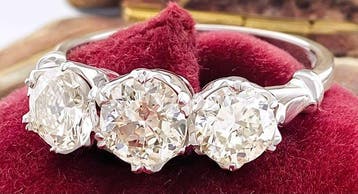 Sans prix de réserve - Bague Platine Diamant (Naturelle), Bijoux, Sacs & Beauté, Bagues
