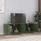 vidaXL Tv-meubelen 2 st 67x39x44 cm staal olijfgroen, Verzenden, Nieuw
