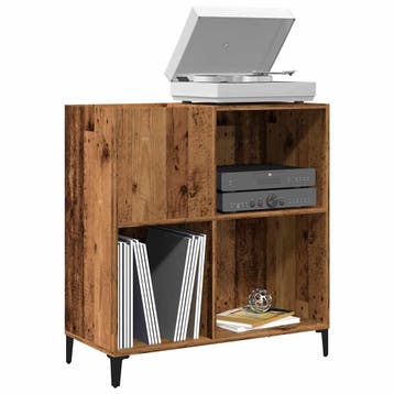 vidaXL Platenkast 84,5x38x89 cm bewerkt hout oud houtkleurig, Huis en Inrichting, Verzenden, Nieuw