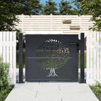 vidaXL Poort 100x75 cm met boomontwerp staal, Verzenden, Nieuw