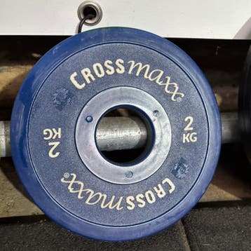 Lifemaxx - Crossmaxx - Halterschijven - Bumper Plates - 1,5, Ophalen of Verzenden, Overige typen