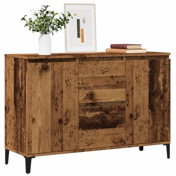 vidaXL Dressoir 102x35x70 cm bewerkt hout oud houtkleurig, Verzenden, Nieuw