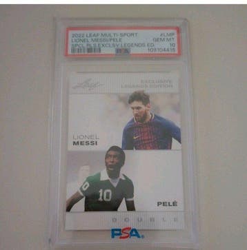 2022 Leaf Lionel Messi, Pelé 10 Card - Excellent (EX), Nieuw