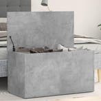 vidaXL Opbergkist 84x42x46 cm bewerkt hout betongrijs, Verzenden, Nieuw