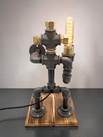 Lamp - Gietijzer, messing - Kruisridder