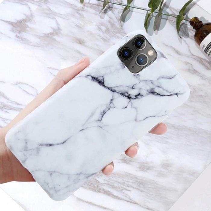 iPhone 8 Hoesje Marmer Textuur - Shockproof Glossy Case, Télécoms, Téléphonie mobile | Housses, Coques & Façades | Apple iPhone