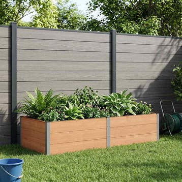 vidaXL Verhoogde plantenbak Bruin 250 x 100 x 54 cm WPC en, Verzenden