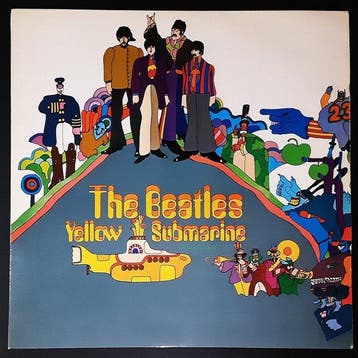 Beatles - Yellow Submarine (UK) - Red Lines Sleeve - EX!! -