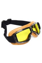 Goggles Motorbril Skibril Bril Caramelbruin Montuur Gele Gla, Ophalen of Verzenden, Nieuw