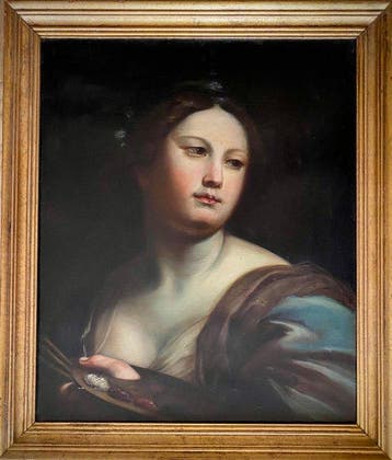 Scuola romana (XVIII-XIX) - Allegoria della Pittura - NO, Antiek en Kunst