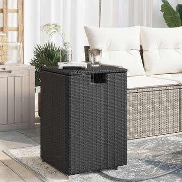 vidaXL Afdekkast voor propaangasfles 40x40x60 cm Poly Rattan, Verzenden