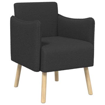 vidaXL Accentstoel Donkergrijs Bouclé, Verzenden, Nieuw