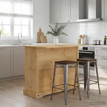 vidaXL Keukenopslag Honingwas 112 x 70 x 91,5 cm Massief, Huis en Inrichting, Verzenden, Nieuw