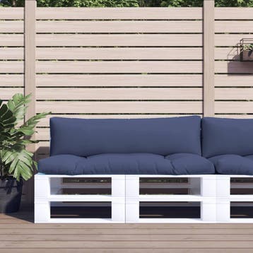 vidaXL Palletkussens 2 st oxford stof marineblauw, Verzenden, Nieuw