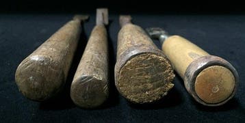 Set of 9 Vintage Japanese Woodworking Chisels - Traditional