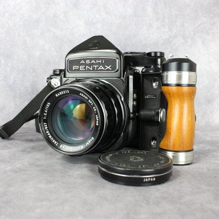 Pentax 6x7(MLU) Eye Level + Takumar 2,4/105mm Appareil photo, Audio, Tv en Foto, Fotocamera's Analoog