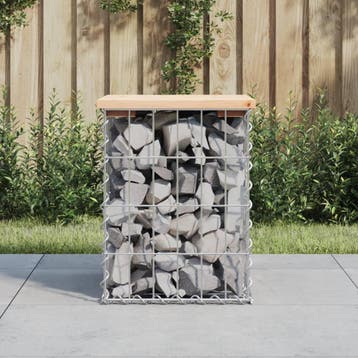 vidaXL Tuinbank schanskorfontwerp 33x31x42 cm massief, Verzenden