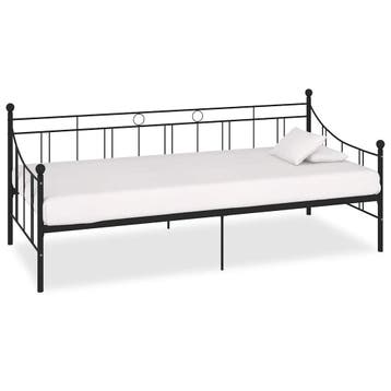 vidaXL Slaapbank metaal zwart 90x200 cm, Verzenden, Nieuw
