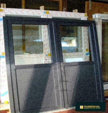 pvc dubbele buitendeur, ramen, schuiframen, RAMENHAL 7039, Ophalen of Verzenden, Buitendeur