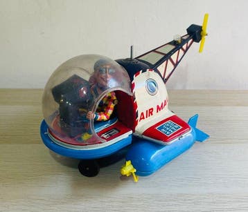 Elicottero postale Air Mail Helicopter Giocattolo vintage in