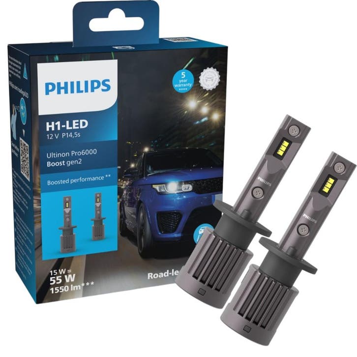 Philips H1 LED Ultinon Pro6000 Boost Gen2 – auto LED lampen, Autos : Pièces & Accessoires, Éclairage, Envoi