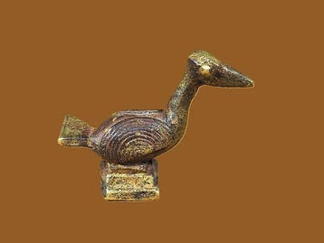 Het gewicht om het figuurlijke goud te wegen. Gans. -