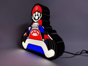 Mario Kart themed illuminated signs - POS (reclameobject