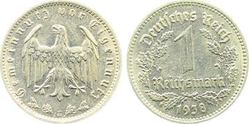 Duitsland 1 Reichsmark 1938 E vz+ J 354, Verzenden