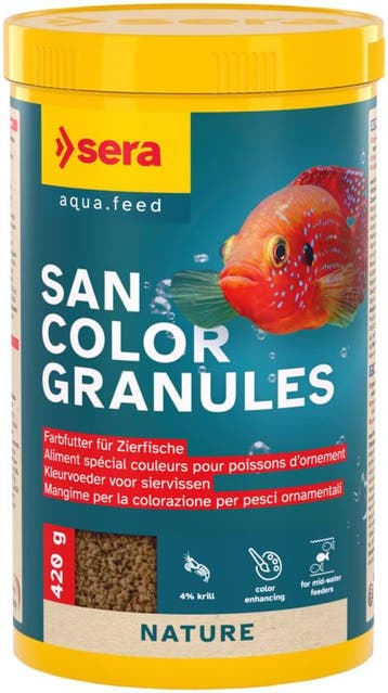Sera San Color Granules 100ml (Granulaat, pallets en sticks), Dieren en Toebehoren, Ophalen of Verzenden, Nieuw, Overige typen