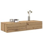 vidaXL Wandschap met lades 100x36x19 cm bewerkt hout, Maison & Meubles, Verzenden
