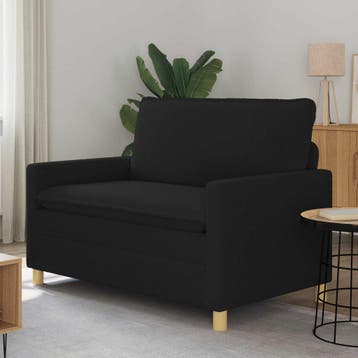 vidaXL bank / zetel Zwart 126 x 81 x 87,5 cm Stof, Verzenden, Nieuw