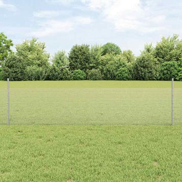 vidaXL Gelast Draadhek met Palen 10 x 0,5 m Gegalvaniseerd, Verzenden, Nieuw