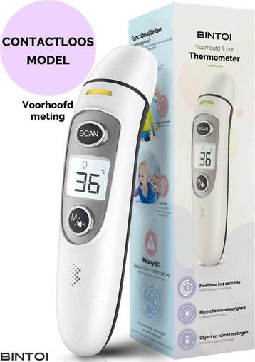 2dekans | Bintoi® Thermometer voorhoofd - Temperatuurmeter -, Diversen, Ophalen of Verzenden, Nieuw