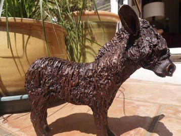 Representation of a donkey - 30 cm - Beeldje - Gepatineerd
