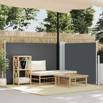 vidaXL Windscherm uittrekbaar 100x600 cm antraciet, Verzenden
