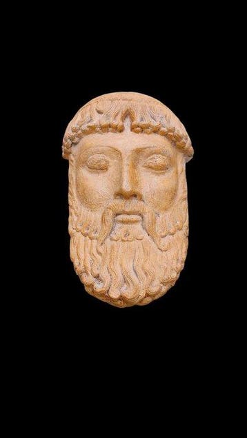 sculptuur, Bassorilievo Poseidone - 22 cm - Gegoten steen