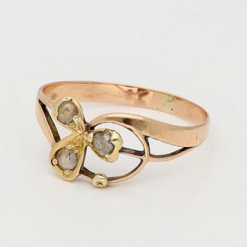 Zonder minimumprijs - Ring - 14 karaat Roségoud Diamant, Nieuw