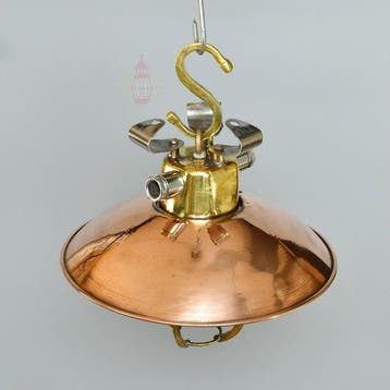Wandlamp - Messing, Glas - Industrieel kooi-lamp