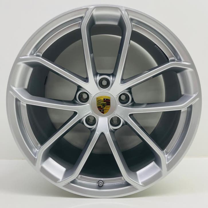 Porsche Boxster Spyder/Cayman GT4 (718) 20 zilver met banden, Auto-onderdelen, Banden en Velgen, 20 inch, Zomerbanden, 295 mm