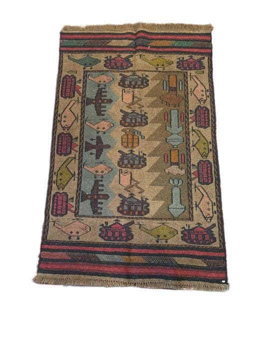 AFGHAN ARTIST DURING SOVIET ERA - Tapijt - 120 cm - 80 cm -, Maison & Meubles, Ameublement | Tapis & Moquettes