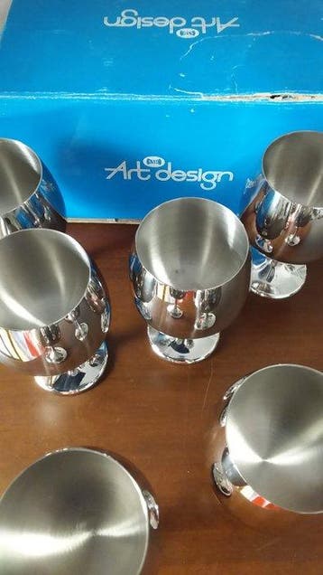 AMC Art design - Calice (6) - acier inoxydable 18/10 -