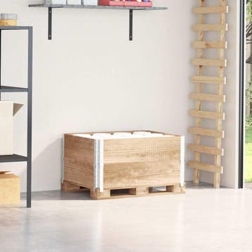 vidaXL Palletopzetranden 2 st 80x60 cm massief grenenhout, Verzenden