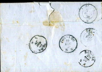 Anciens états italiens - Sardaigne 1855/1859 - Cachet