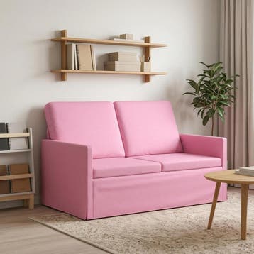 vidaXL 2-zitsbank / zetel Roze 130 x 81 x 82 cm Stof, Huis en Inrichting, Verzenden, Nieuw