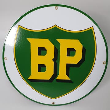 BP vlak emaille bord, Verzenden, Nieuw