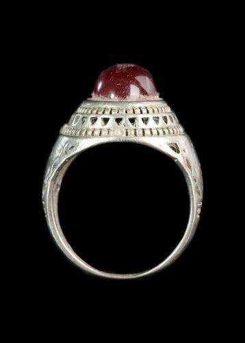 Style islamique ottoman/bedouin métal argenté Bague à